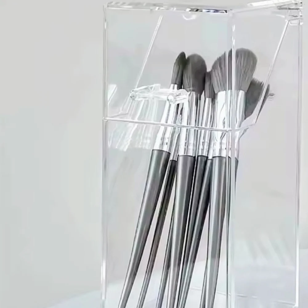 1/$15OR2/$25 Clear Acrylic Makeup Brush Holder with Pearls